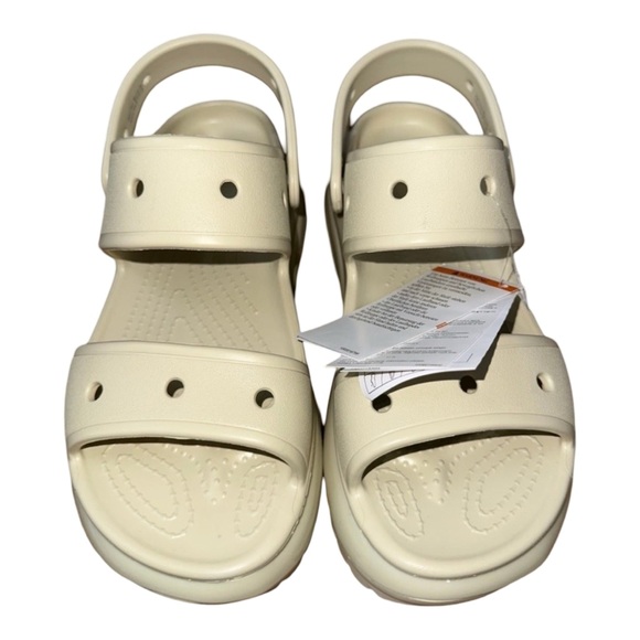 CROCS MEGA CRUSH PLATFORM SANDALS BONE size 5 men 7 womens new with tags! - Picture 4 of 9